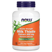 Купить NOW Foods, Растаропша, Milk Thistle, 300 мг, 200 вегетарианских капсул
