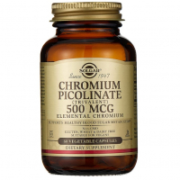 Купить Solgar, пиколинат хрома, Chromium picolinate, 500 мкг, 60 капсул