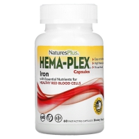 Купить Natures Plus, Hema-Plex, комплекс с железом, 60 капсул быстрого действия