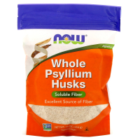 Купить NOW Foods, цельная оболочка семян подорожника, 454 г
