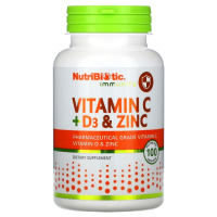Купить NutriBiotic, Immunity, витамины C + D3 и цинк, 100 капсул