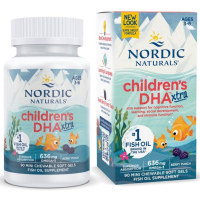 Купить Nordic Naturals, Children's DHA Xtra для детей от 3 до 6 лет, ягодный вкус, 636 мг, 90 желатиновых мини-капсул