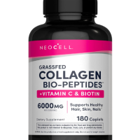 Купить NeoCell, Grassfed Collagen Bio-peptides+vitamin c & biotin, 180 caplets