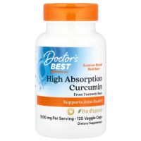 Купить Doctors Best, легкоусвояемый куркумин, Curcumin, 500 мг, 120 капсул