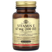 Купить Solgar, Vitamin E, Витамин E, 67 мг (100 МЕ), 100 мягких таблеток