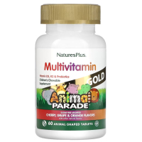 Купить NaturesPlus, Animal Parade Gold, жевательные мультивитамины для детей, ассорти, 60 таблеток