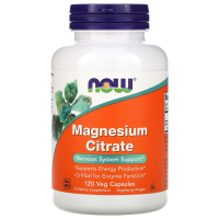 Купить Now Foods, цитрат магния, magnesium citrate, 120 вегетарианских капсул