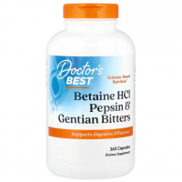 Купить Doctors Best, Betaine HCL, бетаин гидрохлорид + пепсин, 360 капсул