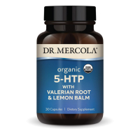 Купить Dr. Mercola, Органический 5-HTP (гидрокситриптофан) с корнем валерианы и мелиссой, 100 мг, 30 капсул