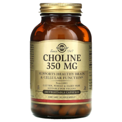 Купить Solgar, Холин, Choline, 350 мг, 100 растительных капсул
