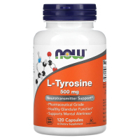 Купить NOW Foods, L-тирозин, L-tyrosine, 500 мг, 120 капсул