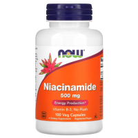 Купить NOW Foods, Niacinamide, Никотинамид, 500 мг, 100 капсул