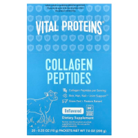 Купить Vital Proteins, пептиды коллагена, без вкуса, 20 пакетиков по 10 г