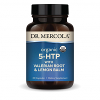 Купить Dr. Mercola, Органический 5-HTP (гидрокситриптофан) с корнем валерианы и мелиссой, 100 мг, 30 капсул