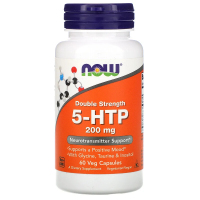 Купить NOW Foods, 5-гидрокситриптофан, двойной силы, 200 мг, 60 вегетарианских капсул