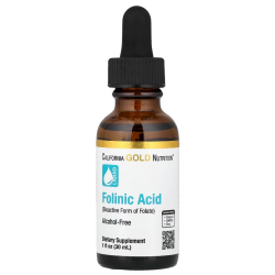 Купить California Gold Nutrition, Фолиновая кислота, без спирта, 30 мл