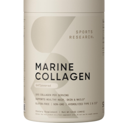 Купить Sports Research, Marine Collagen, Пептиды из морского коллагена, с нейтральным вкусом, 340 г