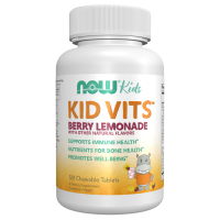 Купить NOW Foods, Kid Vits, детские витамины, со вкусом ягодного лимонада, 120 жевательных таблеток