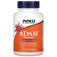 Купить NOW Foods, ADAM, эффективные мультивитамины для мужчин, 90 капсул