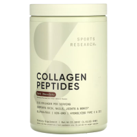 Купить Sports Research, Collagen Peptides, пептиды коллагена, темный шоколад, 640 г