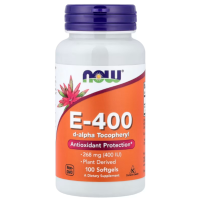 Купить NOW Foods, витамин E-400, 268 мг (400 МЕ), 100 мягких таблеток