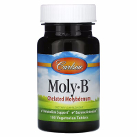 Купить Carlson, Chelated Molybdenum, Хелатный молибден, 100 вегетарианских таблеток