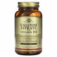 Купить Solgar, Цитрат кальция с витамином D3, Calcium Citrate + D3, 120 таблеток