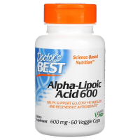Купить Doctor's Best, альфа-липоевая кислота, 600 мг, 60 вегетарианских капсул