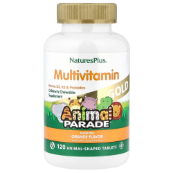 Купить NaturesPlus, Animal Parade Gold, мультивитамины для детей, апельсин, 120 таблеток