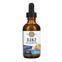 Купить KAL, Витамины D3 и К2 в каплях, vitamin D3+K2 59 мл