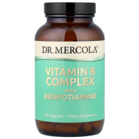 Купить Dr. Mercola, Комплекс витаминов группы B с бенфотиамином, 180 капсул