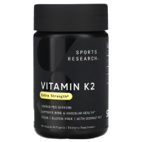 Купить Sports Research, витамин K2, 180 мкг, 60 растительных капсул
