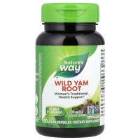 Купить Natures Way, Корень дикого ямса, Wild Yam Root, 700 мг, 100 веганских капсул
