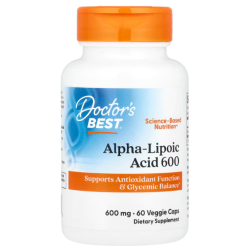 Купить Doctor's Best, альфа-липоевая кислота, 600 мг, 60 вегетарианских капсул