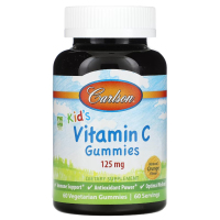 Купить Carlson, Kids, жевательный витамин С, Chewable vitamin C, 125 мг, 60 жевательных конфет