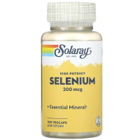 Купить Solaray, Селен, Selen, 200 мкг, 100 вегетарианских капсул
