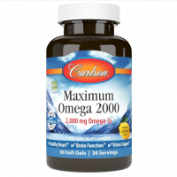 Купить Carlson, Maximum Omega, Максимум Омега, 2000 мг, 60 мягких таблетки