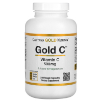 Купить California Gold Nutrition, vitamin C, витамин C, 500 мг, 240 капсул