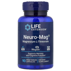 Купить Life Extension, Neuro-Mag, треонат магния, Magnesium L-Threonate, 90 вегетарианских капсул