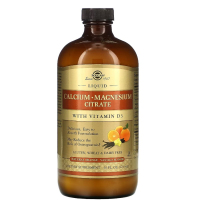 Купить Solgar, цитрат кальция и магния, с витамином D3, iquid calcium, magnesium with d3, в жидкой форме, 473 мл (16 жидк. унций)