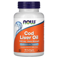 Купить NOW Foods, Жир печени трески, Cod Liver Oil, 1000 мг, 90 мягких таблеток