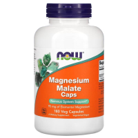 Купить NOW Foods, Капсулы с малатом магния, Magnesium Malate Caps, 180 капсул