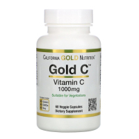 Купить California Gold Nutrition, Gold C, витамин C, 1000 мг, 60 вегетарианских капсул