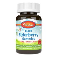 Купить Carlson Labs, Kids Black Elderberry, Детские жевательные конфеты с черной бузиной, 60 мармеладок
