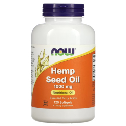 Купить NOW Foods, Масло семян конопли, Hemp Seed Oil, 1000 мг, 120 мягких таблеток