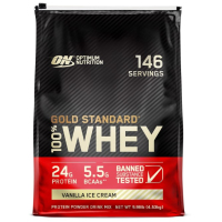 Купить Optimum Nutrition, 100% Whey сывороточный протеин, ванильное мороженое, 4.53 кг