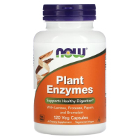 Купить NOW Foods, Растительные ферменты, 120 растительных капсул