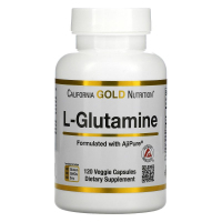 Купить California Gold Nutrition, L-глютамин, AjiPure, 120 растительных капсул