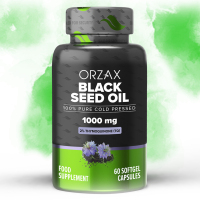 Купить Orzax, Black Seed oil, Масло черного тмина, 1000 мг, 60 капсул