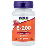 Купить NOW Foods, Витамин E-200, 134 мг (200 МЕ), 100 мягких таблеток